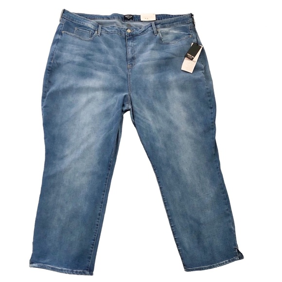 NYDJ Slim Straight Ankle Jeans Curves 360 Biscayne Light Wash Plus Size 28 NWT - Picture 1 of 12